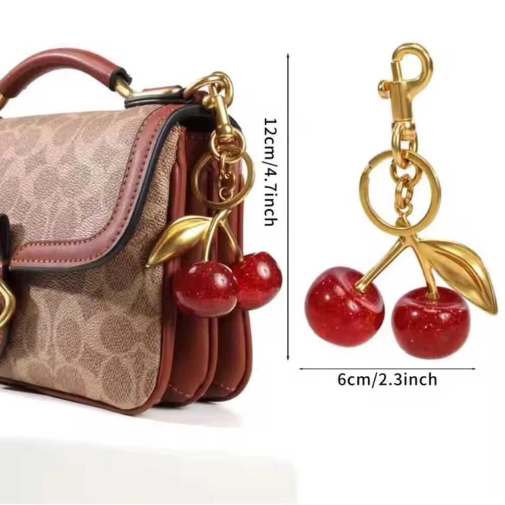 Coach Cherry Gold Charm (Ship from California) - Picture 2 of 4